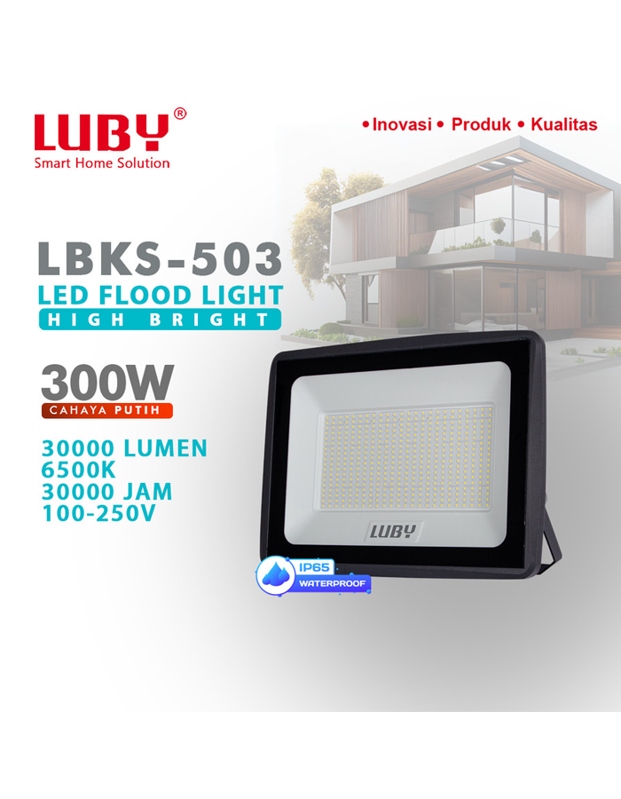 LUBY Lampu Sorot Lampu Tembak Flood Light Outdoor Cahaya Putih LBKS 503