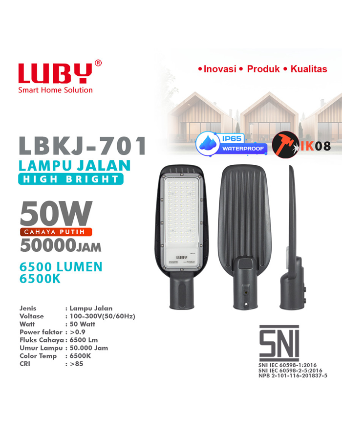 Lampu Jalan Luby tipe LBKJ 701 50Watt 200Watt Lampu PJU Lampu Jalan Luby tipe LBKJ 701 50Watt 200Watt Lampu PJU